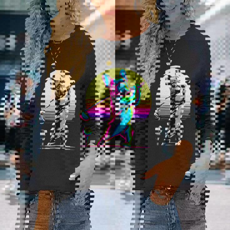 面白いtシャツ フレンチブルドッグ ゴルフ イヌ メンズ 犬 グッズ かわいい おもしろ 面白い 服 ネタ 長袖Tシャツ 彼女への贈り物