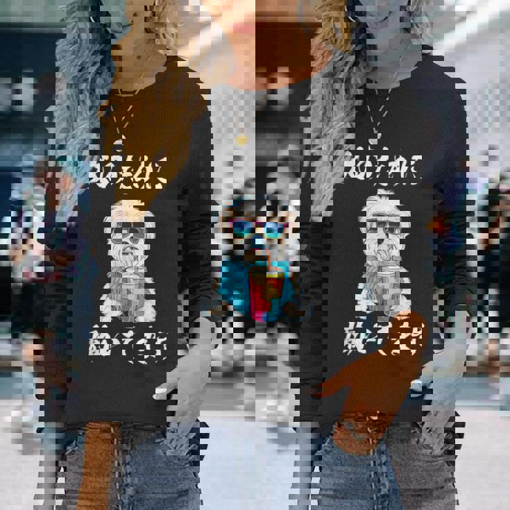 面白いtシャツ マルチーズ 犬 イヌ わんこ メンズ 犬好き グッズ おもしろ 面白い 服 ネタ わんこ 長袖Tシャツ 彼女への贈り物