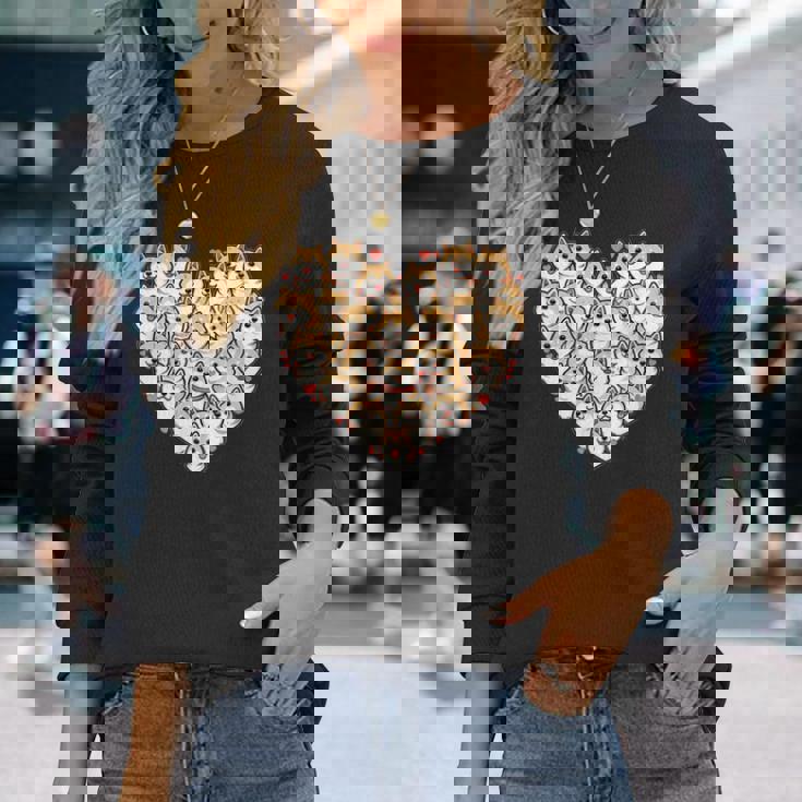 面白いtシャツ 柴犬 ハート イヌ わんこ メンズ 犬好き グッズ かわいい おもしろ 面白い 服 ネタ 長袖Tシャツ 彼女への贈り物