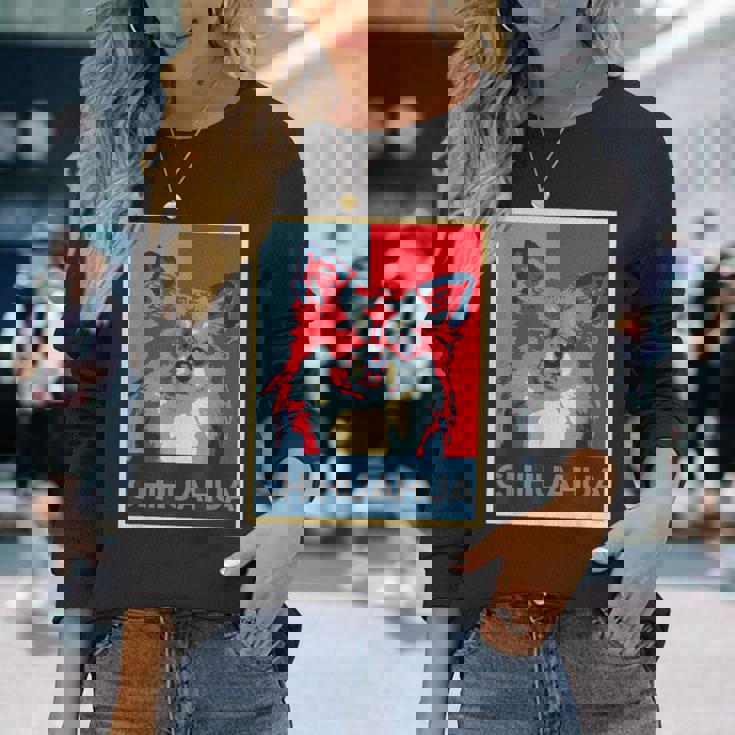 面白いtシャツ 犬 チワワ わんこ メンズ レディース オリジナル おもしろ グッズ 面白い 夏 服 ネタ 長袖Tシャツ 彼女への贈り物