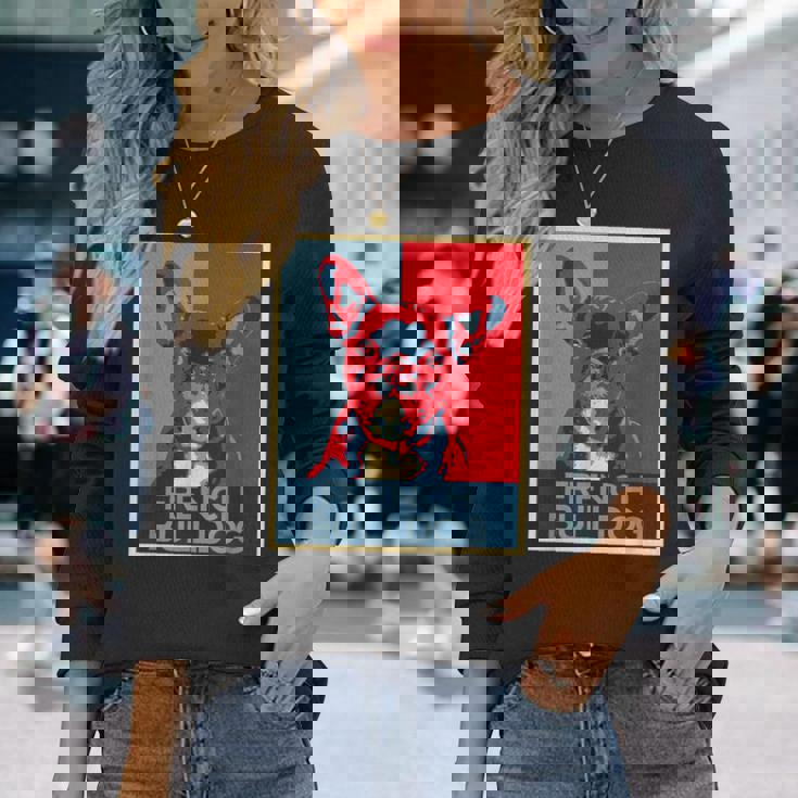 面白いtシャツ 犬 フレンチブルドッグ わんこ メンズ レディース オリジナル おもしろ グッズ 夏 服 長袖Tシャツ 彼女への贈り物