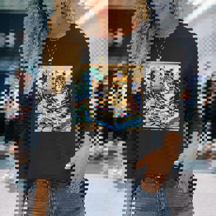 面白いtシャツ 猫 ネコ ゲーム ゲーマー メンズ 猫好き グッズ おもしろ 面白い 服 ネタ 猫の下僕 長袖Tシャツ 彼女への贈り物