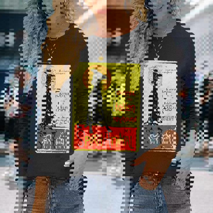 面白いイタリアングレイハウンド ドッグアート イタリアングレイハウンド ギフト 長袖Tシャツ 彼女への贈り物