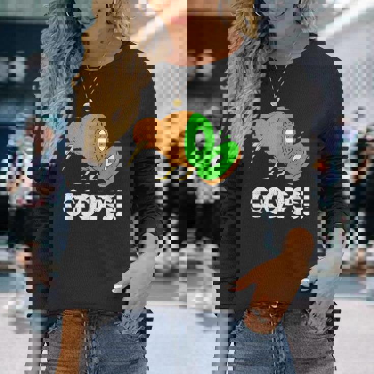 面白いキウイフルーツ キウイ鳥 長袖Tシャツ 彼女への贈り物