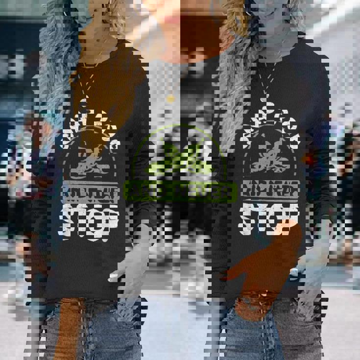 面白いスナップポップと決して止まらない日本料理 枝豆好き。 長袖Tシャツ 彼女への贈り物