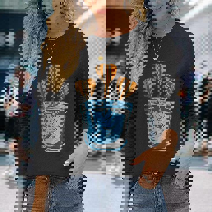 面白いダーツ Darts 長袖Tシャツ 彼女への贈り物