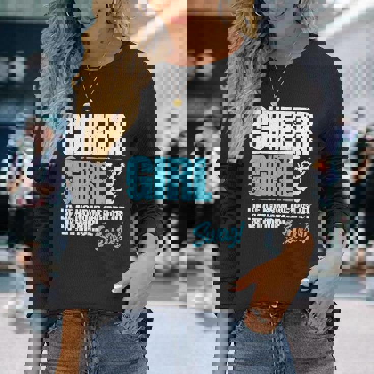 面白いチアリーダーシャツ かわいいチアリーディングガールギフト 長袖Tシャツ 彼女への贈り物