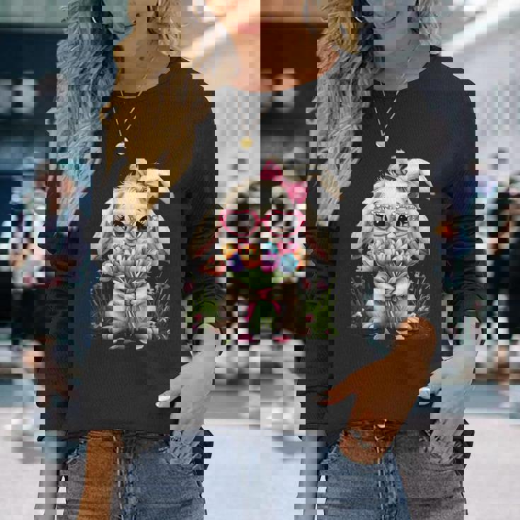 面白いチューリップ メンズ レディース キッズ チューリップブーケ フラワーフローリスト 長袖Tシャツ 彼女への贈り物