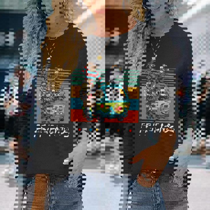 面白いハロウィンコスチュームキャラクター ホラー映画 長袖Tシャツ 彼女への贈り物