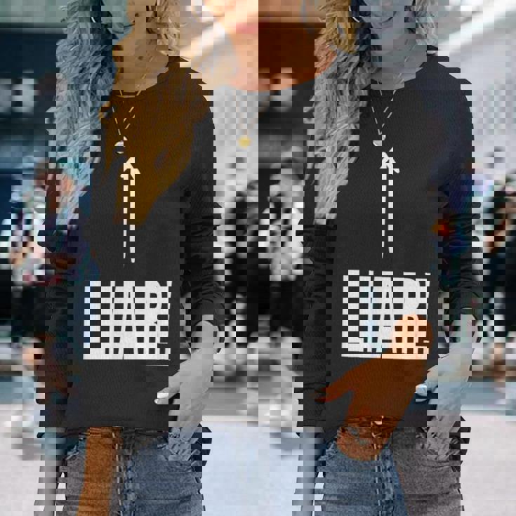 面白い嘘つき嘘つき嘘つき嘘つき詐欺師 長袖Tシャツ 彼女への贈り物