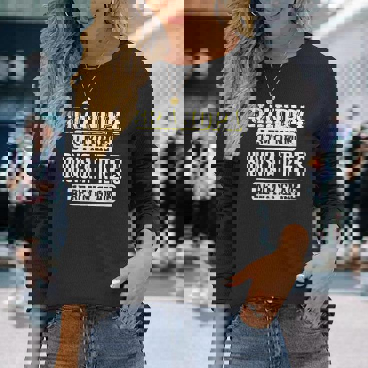 面白い盆栽の木 おじいちゃんへのギフト 父の日デザイン 長袖Tシャツ 彼女への贈り物