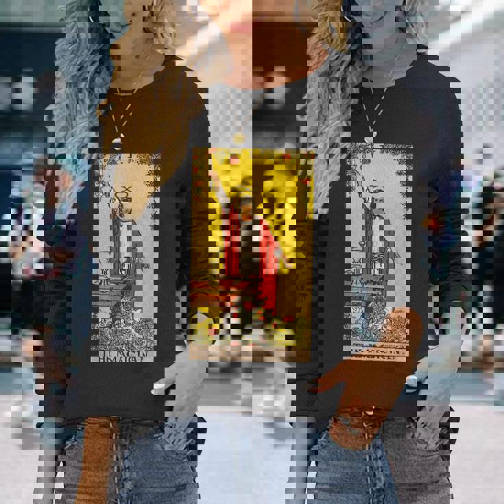 魔術師 タロットカード ナンバー1 長袖Tシャツ 彼女への贈り物