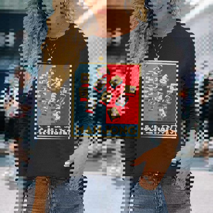 麻雀 牌 おもしろ グッズ 服 面白いtシャツ 文字入り 面白い 文字 ネタ プレゼント メンズ 雀士 長袖Tシャツ 彼女への贈り物