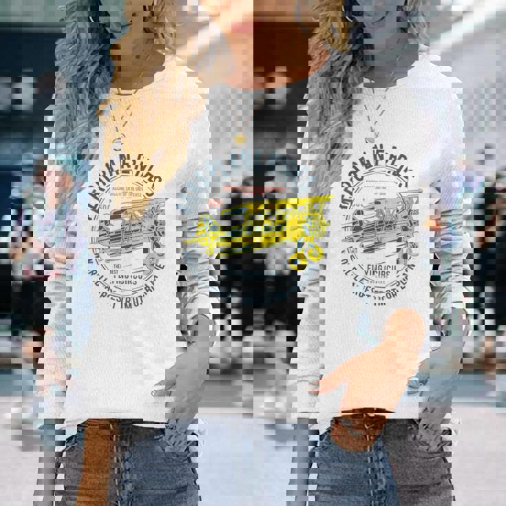 Aeroplane Rides カスタム フライングサーカス 複葉機 長袖Tシャツ 彼女への贈り物