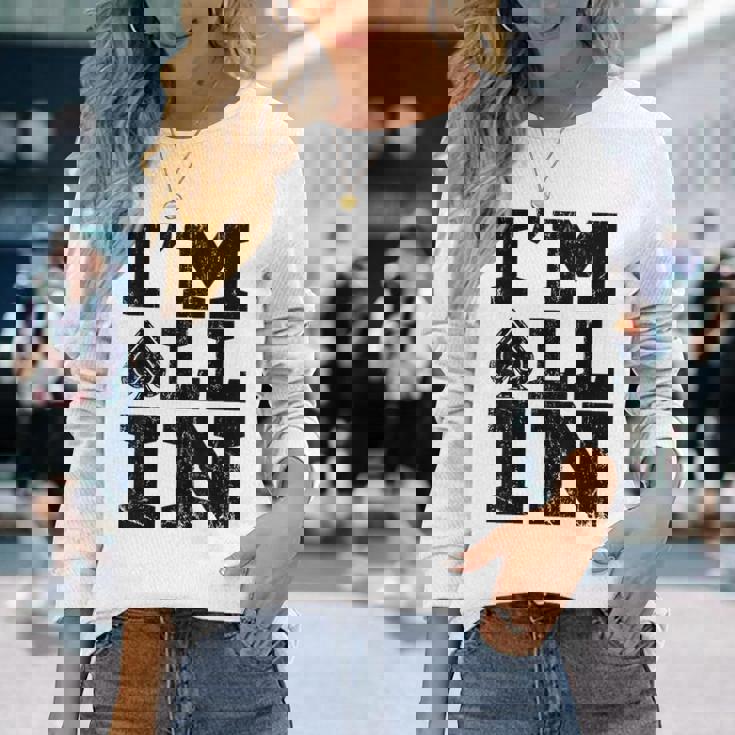 Im All In ポーカーシャツ ポーカープレーヤー 長袖Tシャツ 彼女への贈り物
