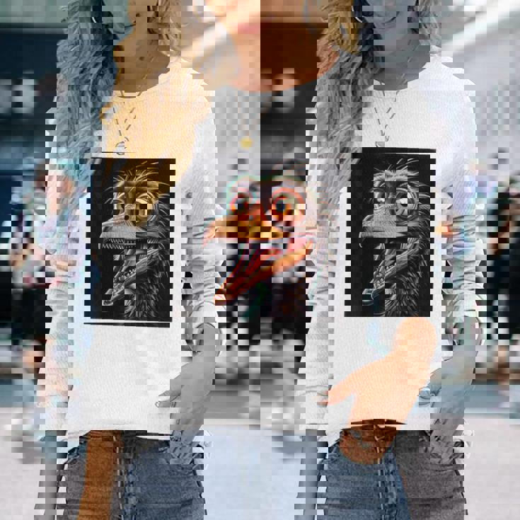 Archaeopteryx シャツ 面白い Dinousar ジュラシックプレデターファン 長袖Tシャツ 彼女への贈り物