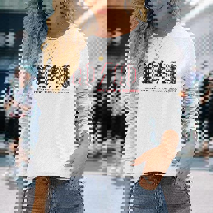 Ashdがadhdハイウェイをヘイルック・ア・リスに贈るおもしろいadhd 長袖Tシャツ 彼女への贈り物