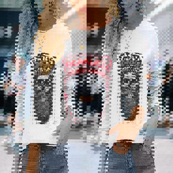 メンズ Bearded For Her Pleasure Beard Lover メンズ 長袖Tシャツ 彼女への贈り物