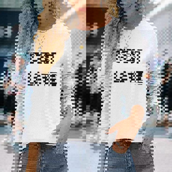 C'est Laie フランス語格言グラフィックデザイン 長袖Tシャツ 彼女への贈り物