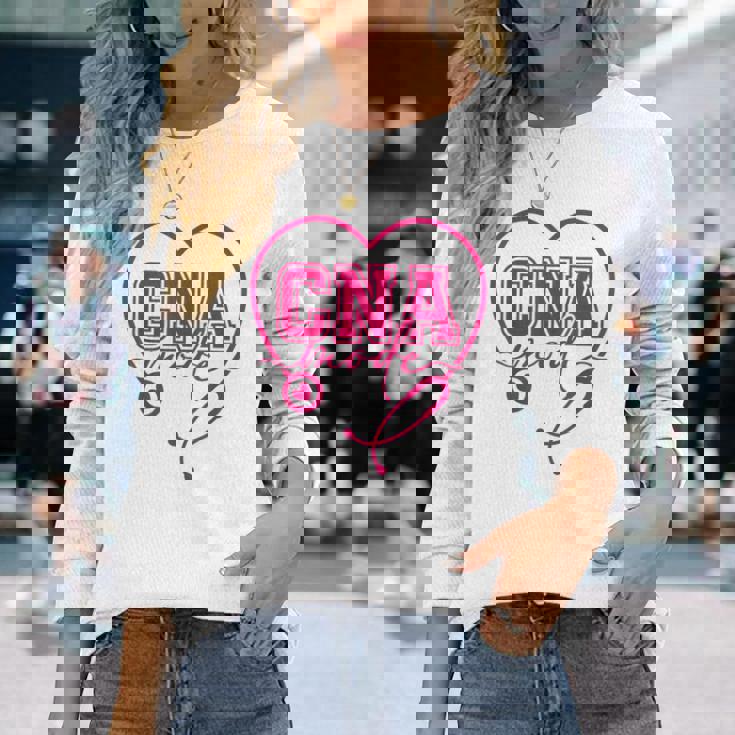 Cna認定看護助手患者ヘルスケア ピンク 長袖Tシャツ 彼女への贈り物