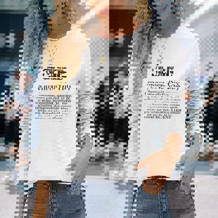 Céline ファーストネームの定義 長袖Tシャツ 彼女への贈り物