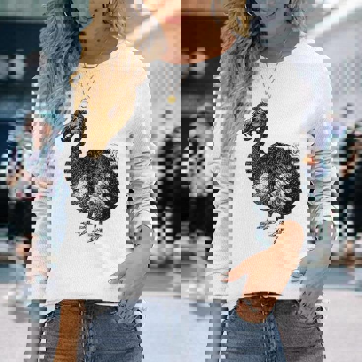 Dodo Bird 鳥類学 鳥 長袖Tシャツ 彼女への贈り物