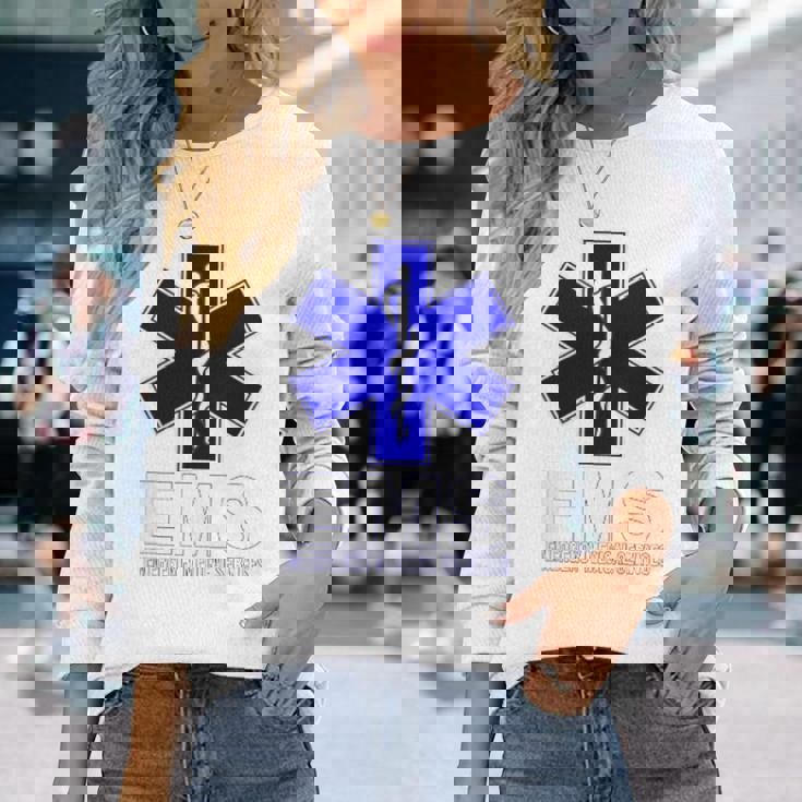 Emstar Of Life 救急医療サービス Emt Paramedic 長袖Tシャツ 彼女への贈り物