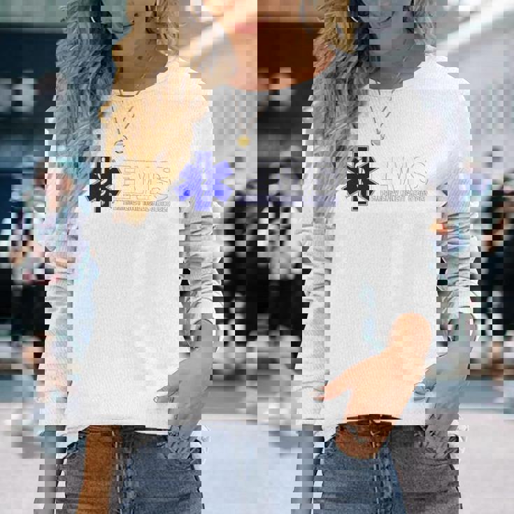 Emstar Of Life 救急医療サービス パラメディック Emt 長袖Tシャツ 彼女への贈り物