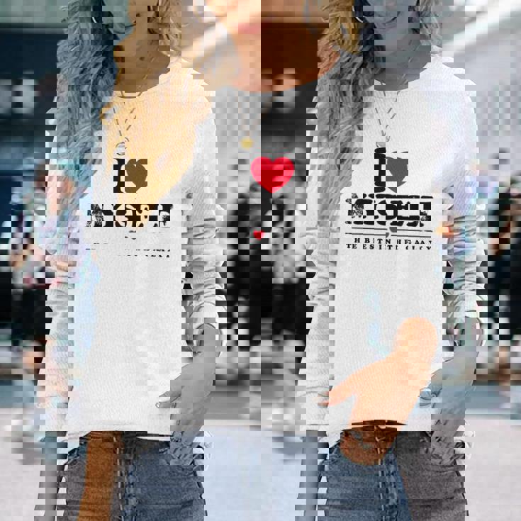 I Love Myself I Heart Myself 長袖Tシャツ 彼女への贈り物