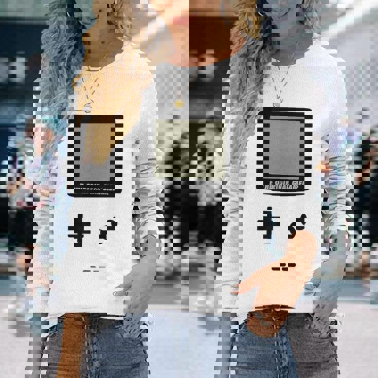Gameboy オリジナルゲーマー 面白いオタクビデオゲームシャツ 長袖Tシャツ 彼女への贈り物