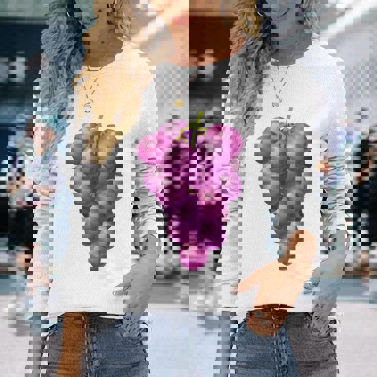 Grapes 葡萄 コスチューム シャツ 長袖Tシャツ 彼女への贈り物