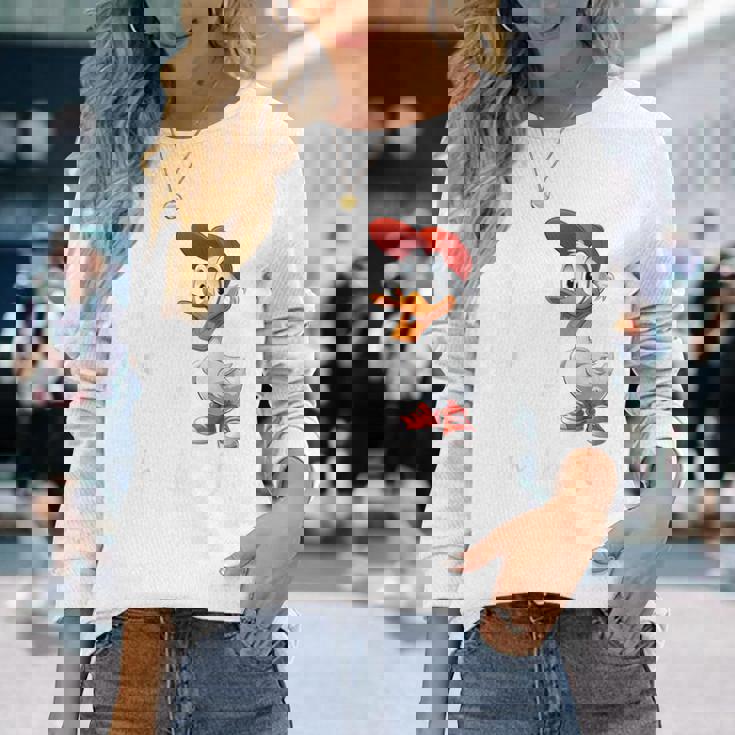 Groovige 年金ダック 年金受給者r ダック おかしな退職年金 長袖Tシャツ 彼女への贈り物