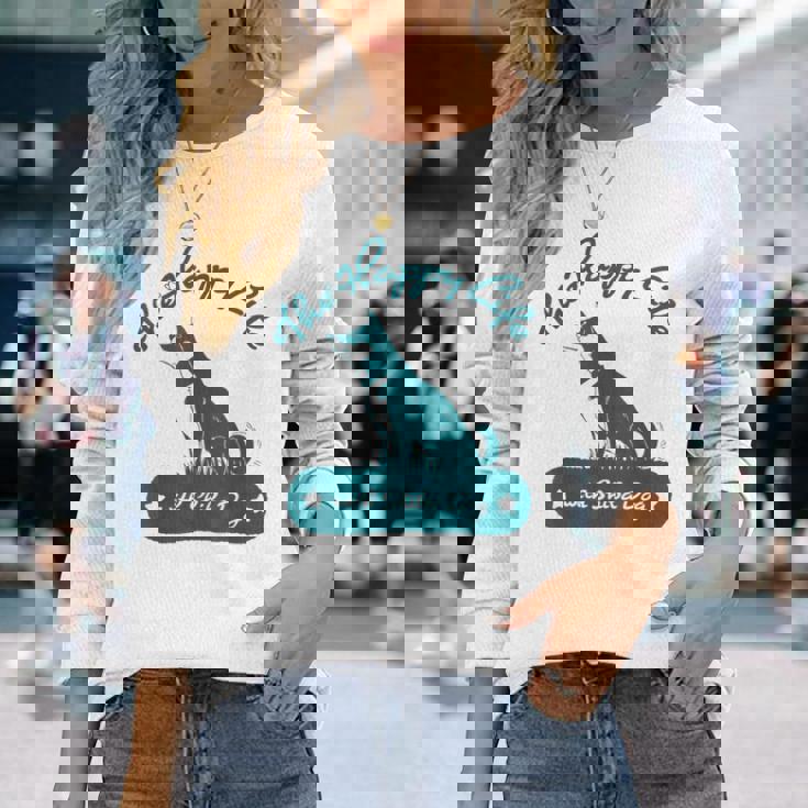 The Happy Life Withhiba Dog かわいい柴犬 黒柴 赤柴 長袖Tシャツ 彼女への贈り物