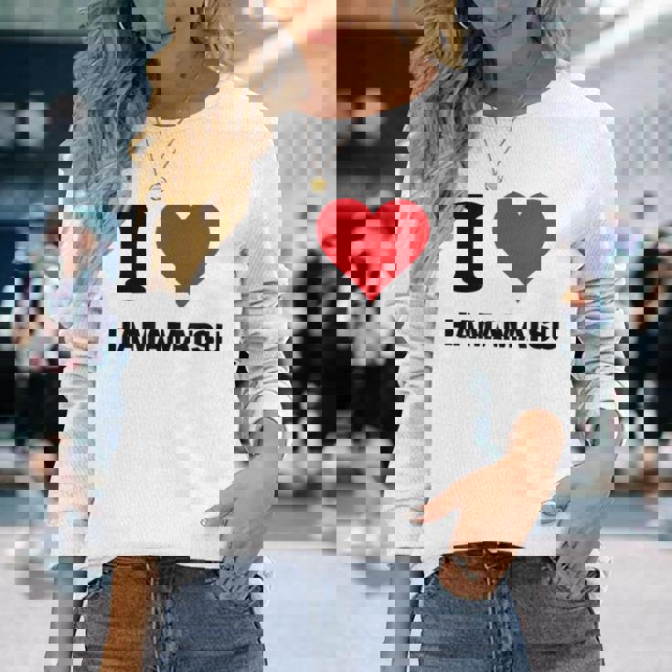 I Heart 浜松 Japan Love 日本土産 長袖Tシャツ 彼女への贈り物