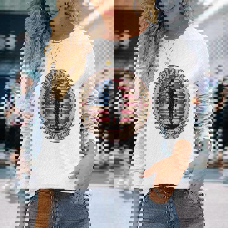 Honor Remember Memorial Day ヴィンテージポピーフラワー 愛国的 長袖tシャツ 長袖Tシャツ 彼女への贈り物