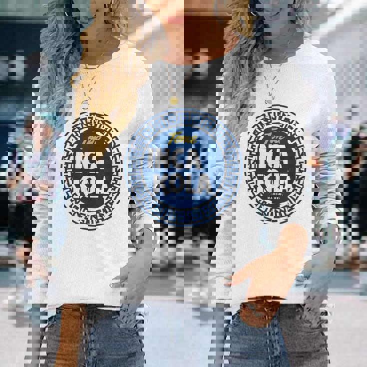 Inca Kola ペルーゴールデンコーラ バブルガム クリームソーダ 長袖Tシャツ 彼女への贈り物