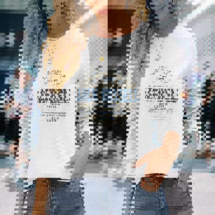 Jack Russell Terrier ヴィンテージジャック・ラッセル・テリア 長袖Tシャツ 彼女への贈り物