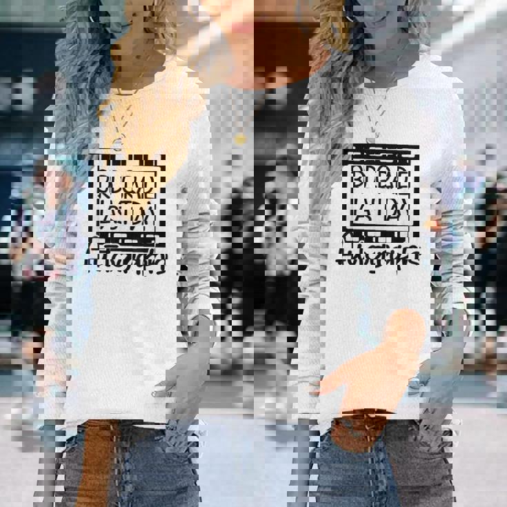 Last Day サイン入り 卒業 3年生 記念品 長袖Tシャツ 彼女への贈り物