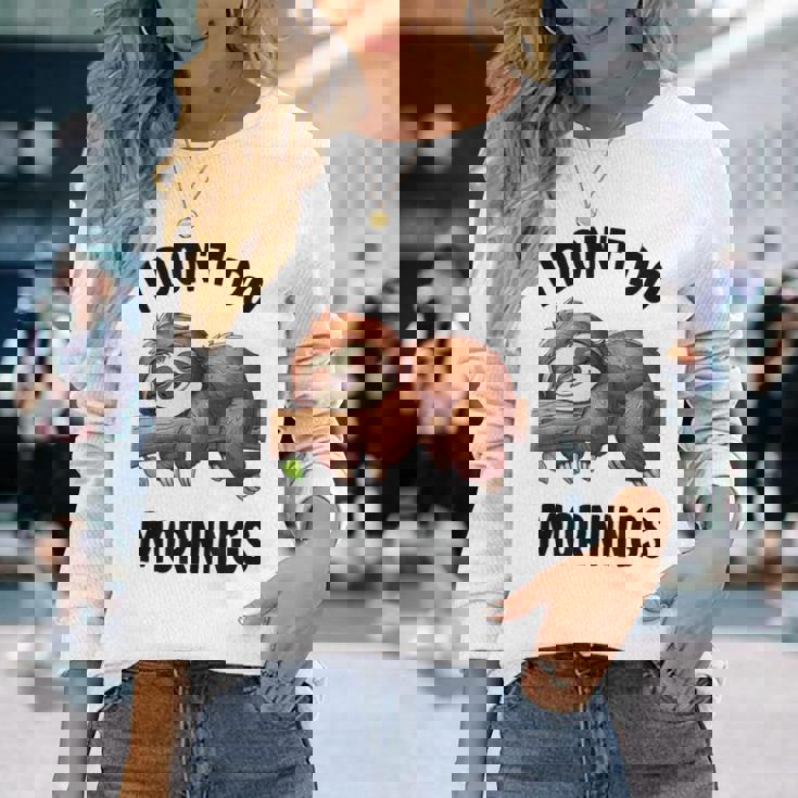 Lazy Nappingloth 怠惰な昼寝ナマケモノ 長袖Tシャツ 彼女への贈り物