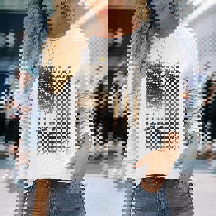 I Love Guns ブラックライフルコーヒー メンズ レディース バックデザイン 長袖Tシャツ 彼女への贈り物