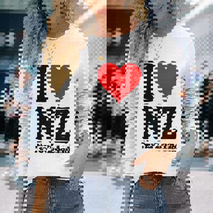 I Love Heart ニュージーランド Nz キウイマオリ文化 長袖Tシャツ 彼女への贈り物