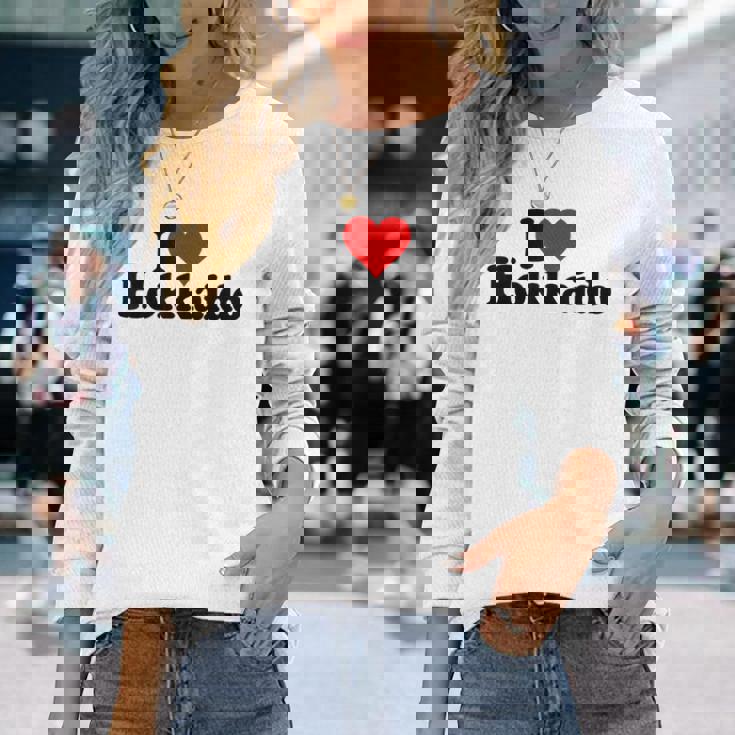 I Love Heart 北海道ジャパン 長袖Tシャツ 彼女への贈り物