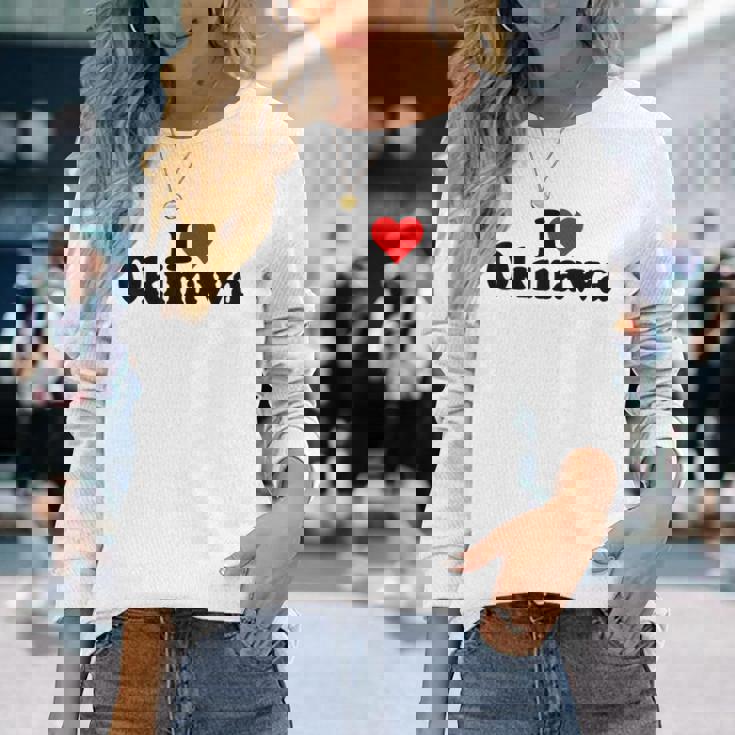 I Love Heart 沖縄ジャパン 長袖Tシャツ 彼女への贈り物