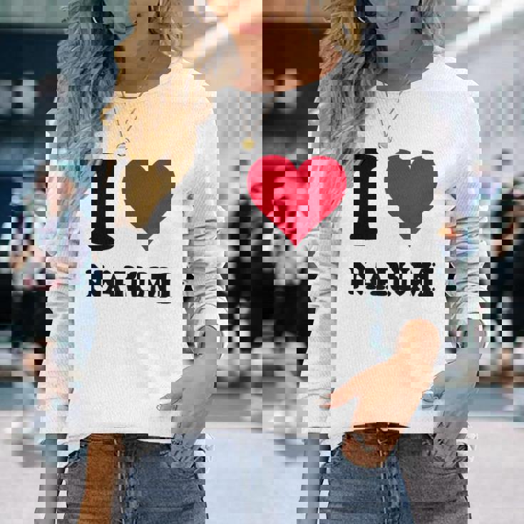 I Love Narumi 長袖Tシャツ 彼女への贈り物