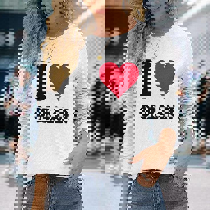 I Love Oran 長袖Tシャツ 彼女への贈り物