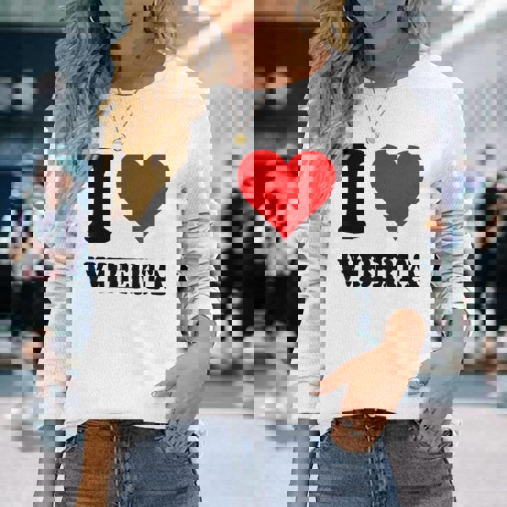 I Love Wiberta 長袖Tシャツ 彼女への贈り物