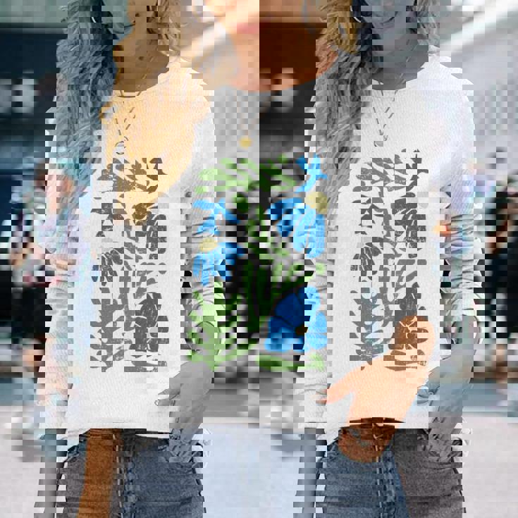 Matisse 抽象 秋 造花 美的 ペイント 長袖tシャツ 長袖Tシャツ 彼女への贈り物