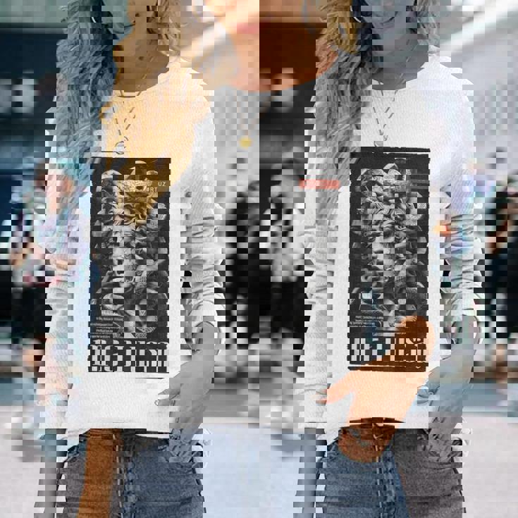 Medusa Backprint 女神の蛇 ギリシャ神話 バックプリント メデューサ 長袖Tシャツ 彼女への贈り物