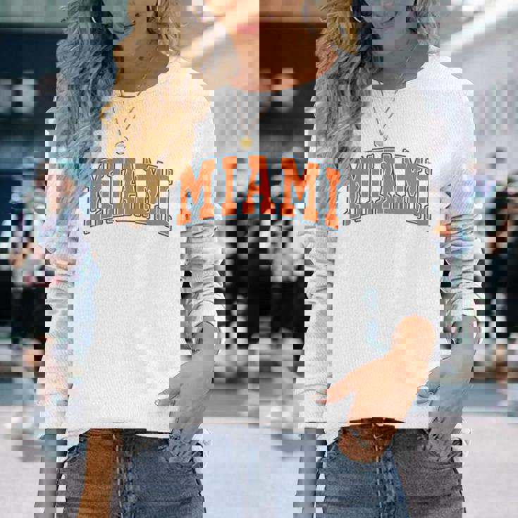 Miami Throwback Classic 長袖tシャツ 長袖Tシャツ 彼女への贈り物