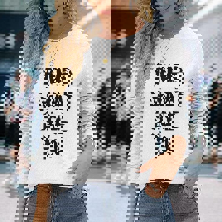 Money Will Notave You マネー 携帯電話ケース 長袖Tシャツ 彼女への贈り物